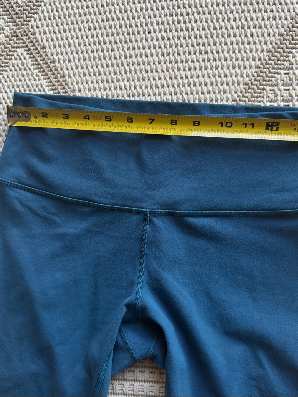 lululemon athletica Teal Wunder Under 25” High-Rise Leggings 10 activewear - Picture 3 of 9